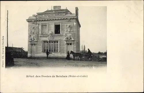 Ak Seiches Maine et Loire, Hotel des Postes