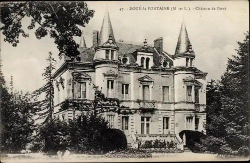 Ak Doué la Fontaine Maine et Loire, Chateau de Doue