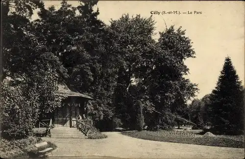Ak Cély Seine et Marne, Le Parc