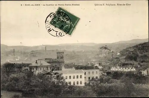 Ak Rive de Gier Loire, Le Quartier de Notre Dame, Ecoles