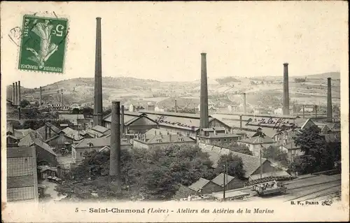 Ak Saint Chamond Loire, Ateliers des Aciéries de la Marine