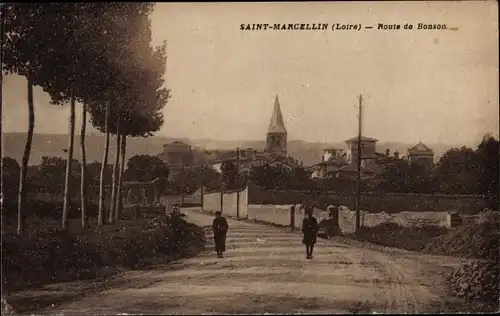 Ak Saint Marcellin Loire, Route de Bonson