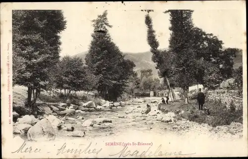 Ak Sèmene Saint Étienne Loire, Uferpartie