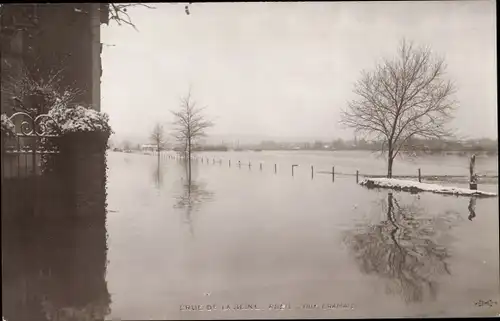 Ak Rueil Hauts-de-Seine, Crue de la Seine, Rue Cramail