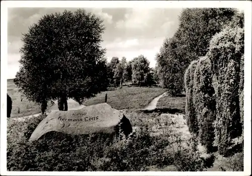 Ak Bad Fallingbostel Lüneburger Heide, Hermann Löns Grab