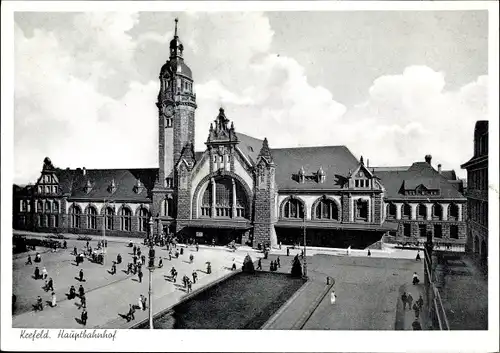 Ak Krefeld am Niederrhein, Hauptbahnhof