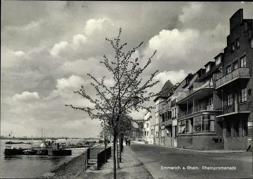 Ak Emmerich am Niederrhein, Partie an der Rheinpromenade