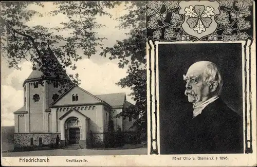 Ak Friedrichsruh Aumühle im Herzogtum Lauenburg, Gruftkapelle, Fürst Otto von Bismarck