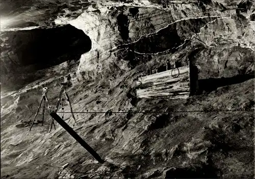 Ak Grünhain Beierfeld im Erzgebirge Sachsen, Schaubergwerk Waschleithe, Großer Marmorsaal