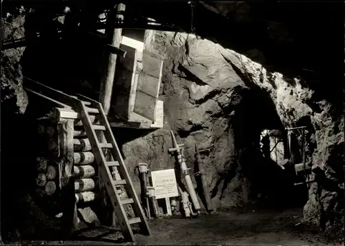 Ak Waschleithe Grünhain Beierfeld Erzgebirge,Erzbergwerk Herkules Frisch Glück am Fürstenberg,Treppe