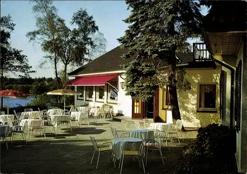 Ak Lütjensee in Holstein, Seehof Restaurant, Terrasse, Familie Stolz