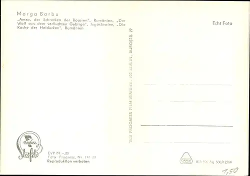 Ak Schauspielerin Marga Barbu, Portrait