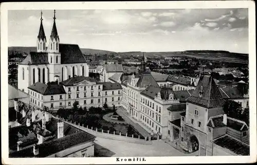 Ak Kroměříž Kremsier Region Zlin, Blick auf den Ort, Kirche