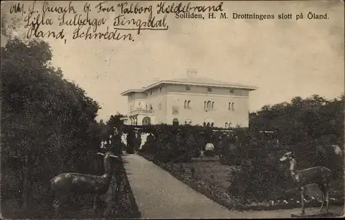 Ak Borgholm Schweden, H. M. Drottningens slott, Schloss Solliden