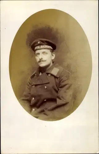 Foto Ak Seemann in Uniform, Kaiserliche Marine, Halbflottille