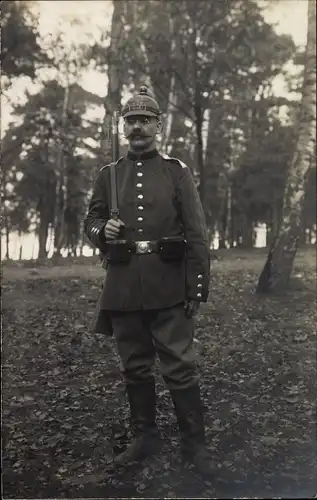 Foto Ak Deutscher Soldat in Uniform, I WK