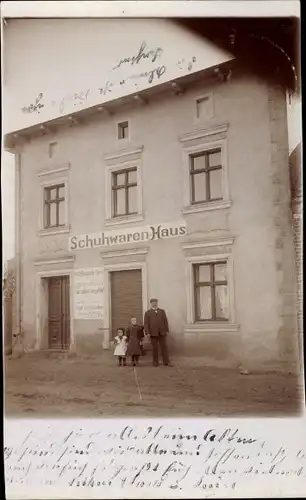 Foto Ak Grüneberg Löwenberger Land, Schuhwaren Haus