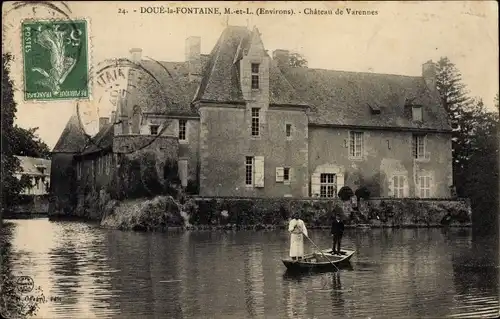 Ak Doué la Fontaine Maine et Loire, Chateau de Varennes