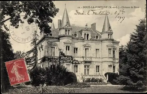Ak Doué la Fontaine Maine et Loire, Chateau de Doue