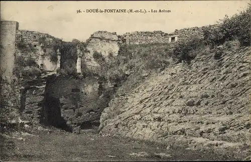 Ak Doué la Fontaine Maine et Loire, Les Arenes