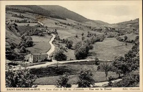 Ak Saint Sauveur en Rue Loire, Cure d'air, d'altitude, Vue sur le Tracol