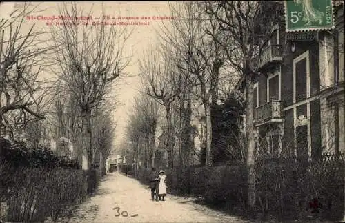 Ak Saint Cloud Montretout Hauts de Seine, Avenue des Chalets au Hameau