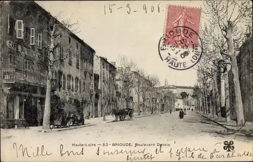 Ak Brioude Haute Loire, Boulevard Desaix