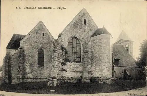 Ak Chailly en Biere Seine et Marne, L'Eglise