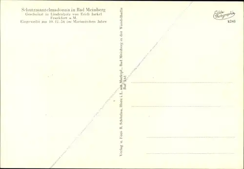 Ak Bad Meinberg am Teutoburger Wald, Schutzmantelmadonna