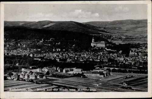 Ak Rudolstadt in Thüringen, Blick vom Marienturm