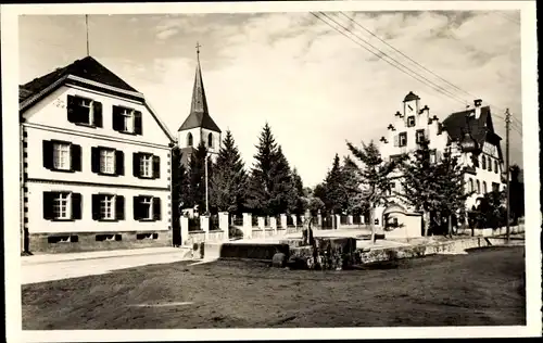 Ak Friesenheim in Baden, Beim Rathaus