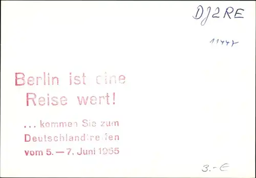 Ak QSL Karte, Funkerkarte, Berlin, Heinz Lange, DL7CL