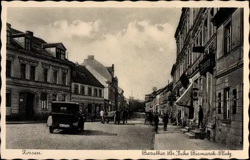 Ak Zossen in Brandenburg, Baruther Straße, Ecke Bismarck Platz, Friseur