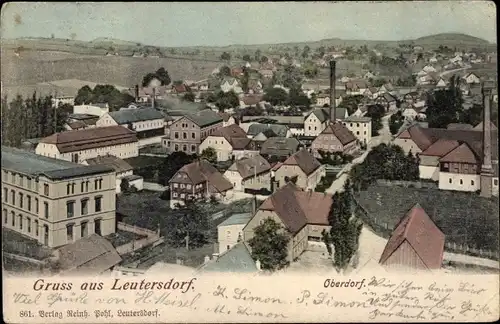 Ak Leutersdorf Oberlausitz, Blick auf das Oberdorf