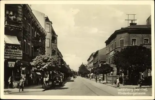 Ak Gorzów Wielkopolski Landsberg an der Warthe Ostbrandenburg, Hindenburgstraße, Handlung