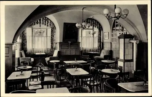 Ak Bautzen in der Oberlausitz, Konditorei, Café Lehmann, Innenansicht, Wendische Straße