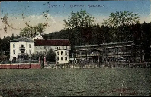 Ak Greiz im Vogtland, Restaurant Hirschstein