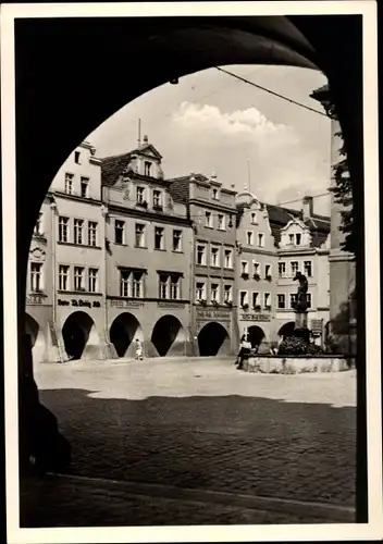 Ak Jelenia Góra Hirschberg Riesengebirge Schlesien, Marktplatz