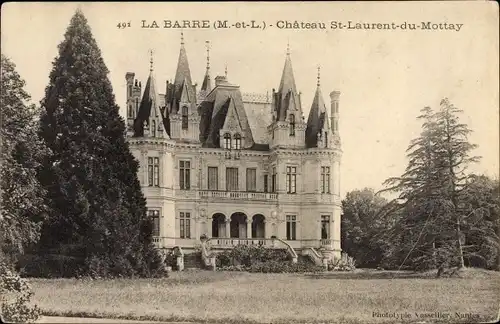 Ak Saint Laurent du Mottay Maine-et-Loire, Chateau de la Barre