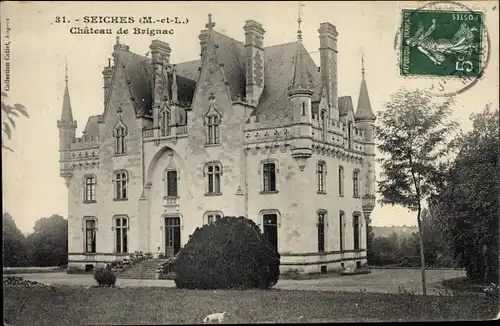 Ak Seiches Maine et Loire, Château de Brignac