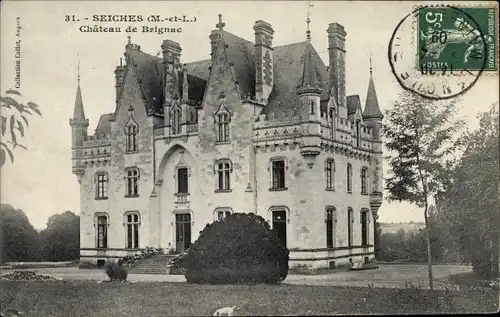 Ak Seiches Maine et Loire, Château de Brignac