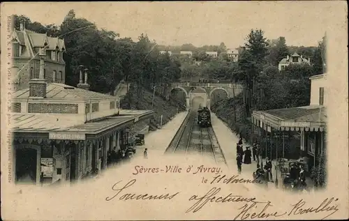 Ak Ville d'Avray Sèvres Hauts de Seine, La Gare