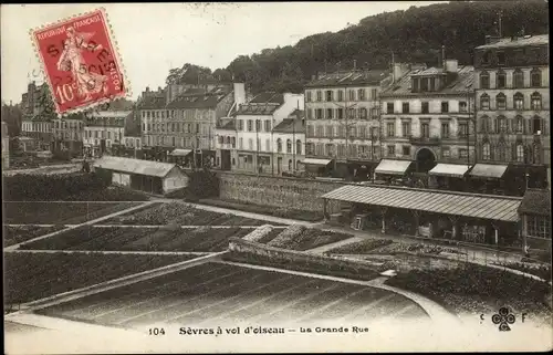 Ak Sèvres Hauts de Seine, La Grande Rue