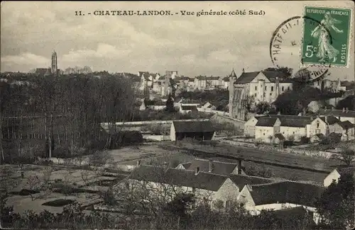 Ak Chateau Landon Seine et Marne, Vue generale