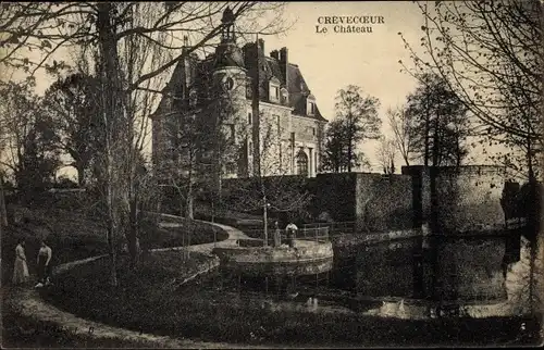 Ak Crèvecœur Seine et Marne, Le Chateau