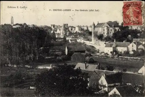 Ak Chateau Landon Seine et Marne, Vue generale