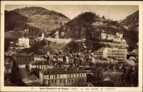 Ak Saint Rambert en Bugey Ain, Les Ecoles et l'Hopital