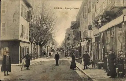 Ak Belley Ain, Rue de Cordon
