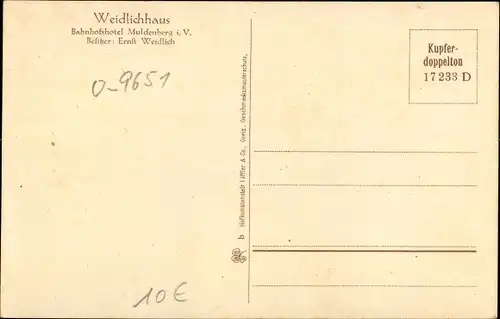 Ak Muldenberg Grünbach im Vogtland Sachsen, Bahnhofshotel Weidlichhaus, Bahnschranke, Talsperre