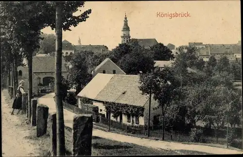 Ak Königsbrück in der Oberlausitz, Straßenpartie